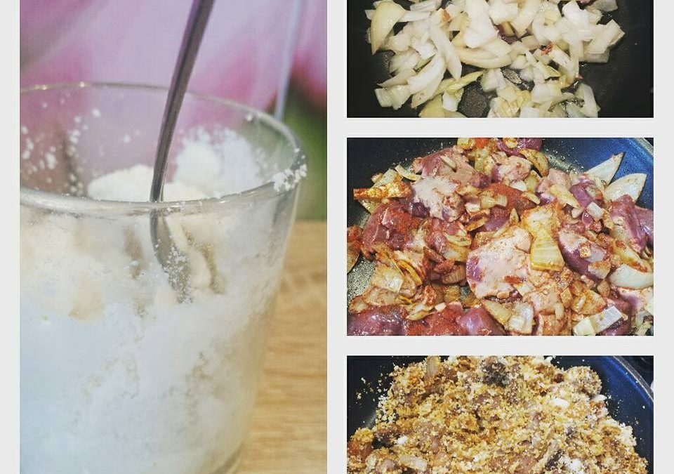 Wątroba indycza z cebulką