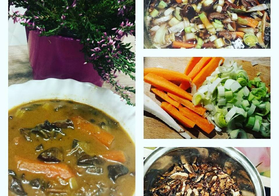 Wigilijna grzybowa na mleczku kokosowym