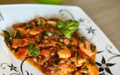 Krewetki w sosie pomidorowym na ostro